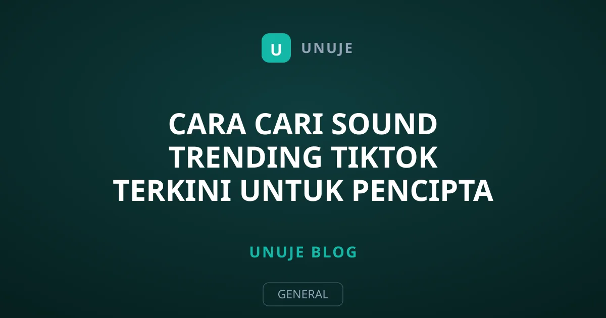 Cara Cari Sound Trending TikTok Terkini untuk Pencipta